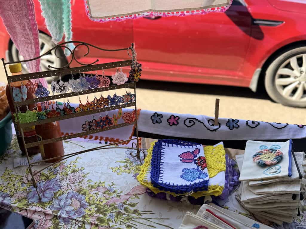 Handmade items created by immigrants and offered for sale