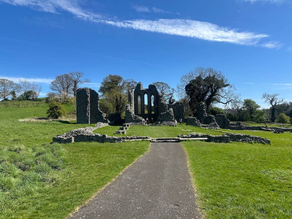 Ruins of Baltinglass Abbey in County Wicklow, Ireland